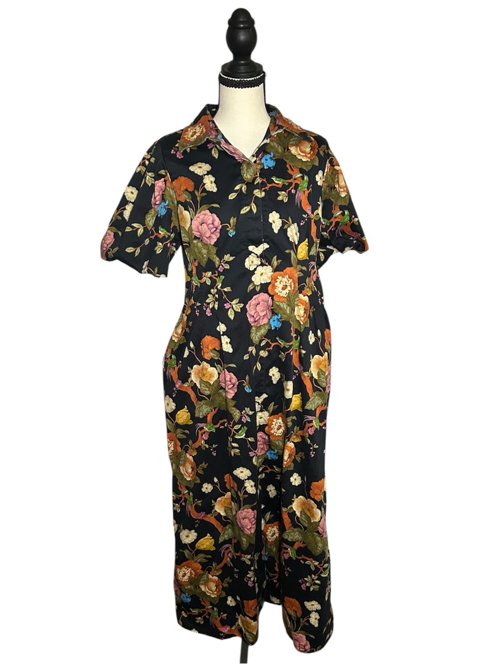 Tuckernuck Baroque Floral Delaney Dress Sz L
